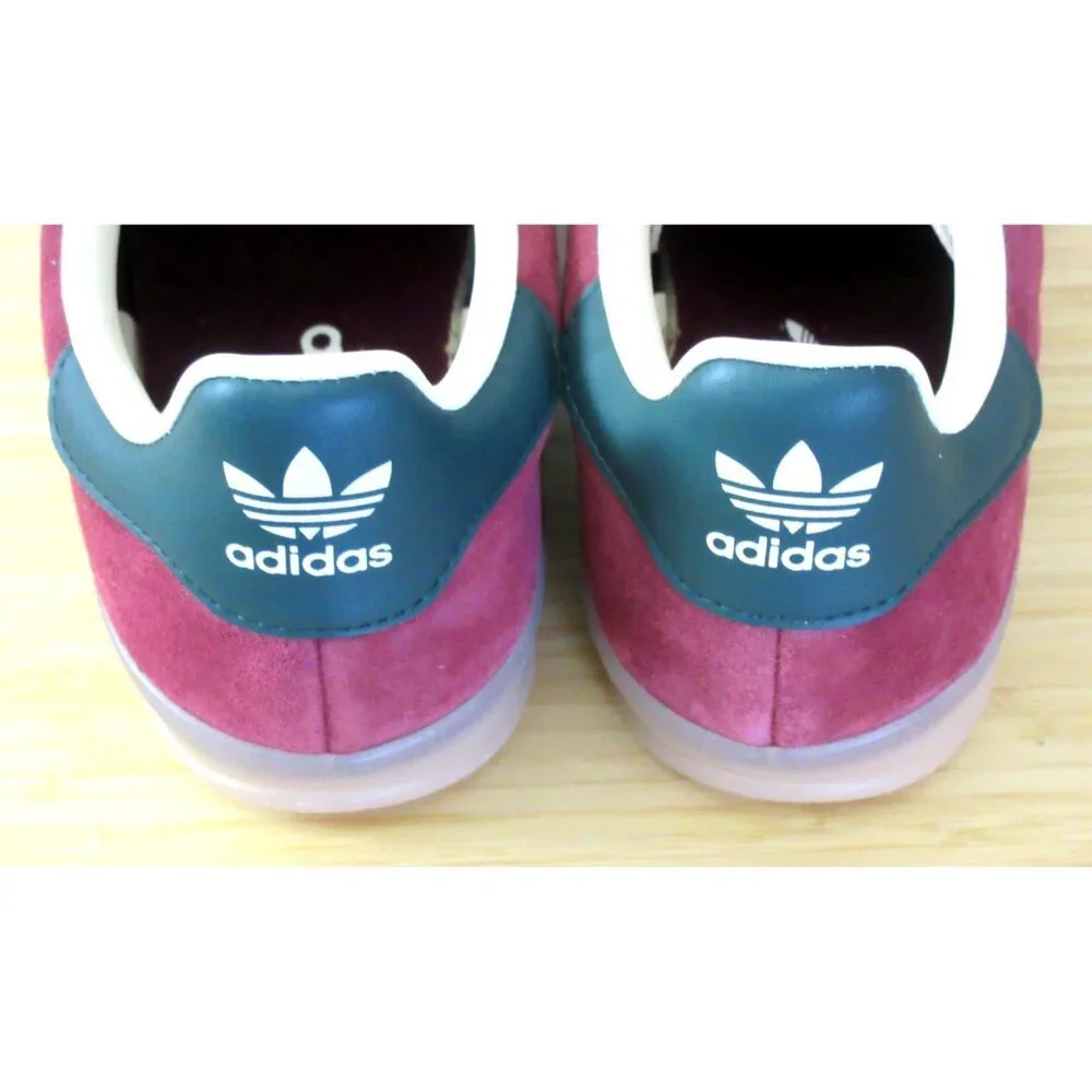 Adidas Men's Gazelle Indoor Suede Shoes Dark Red Green White Sizes NIB JH5403 - Picture 5 of 5